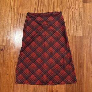 Plaid Red and Black Women's Skirt